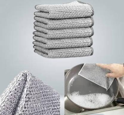 Tajenterprise 10 pcs Wire Dishwashing cloth,Cleaning Scrubber,Scrub Pad_(F1) Scrub Sponge