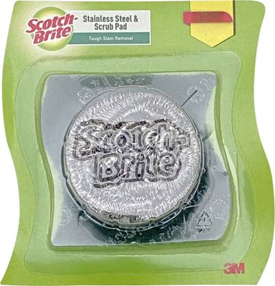 Scotch-Brite Stainless Steel & Scrub Pad Combo for Tough Stain Remover Scrub Pad