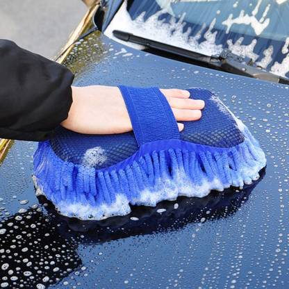 Leplion Car Washing Microfiber Brush Wash & Dry Cleaning Scrub Sponge