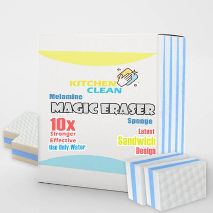 MiBi Kitchen Clean Nano-tech Sandwich Design Multipurpose Magic Cleaning, Magic Scrub Sponge