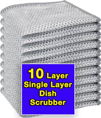 HurryShoppy Non Scratch Scrubber for Kitchen Utensil Cleaning Wire Dish Wash Cloth Rag Scrub Pad