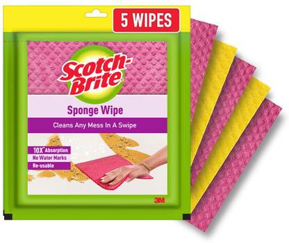 Scotch-Brite Reusable, Biodegradable, Multi-color Sponge Wipe