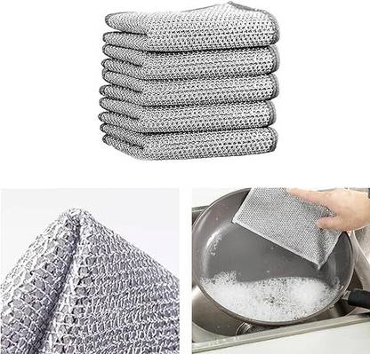 WebDealz Pack of 5 Dishwashing Scrub/ Steel WIre Cloth Pads CCX5.61 Dishwash Bar