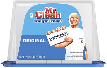 Mr. Clean Magic Eraser Original, Cleaning Pads with Durafoam, 9 Count Scrub Pad