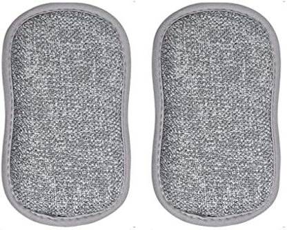 olwick Durable Scrub Scouring Sponge Pad, Non-Scratch Microfiber Reuseable Sponges Scrub Sponge