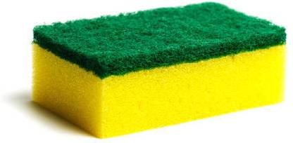 QBIC Pack of 10 Cleaning Sponges for kitchen, dishes, bathroom, carwash / scouring and scrubbing / absorbent side, Abrasive scrubber sponge dish pads / Dish washing Sponge Scrub Sponge