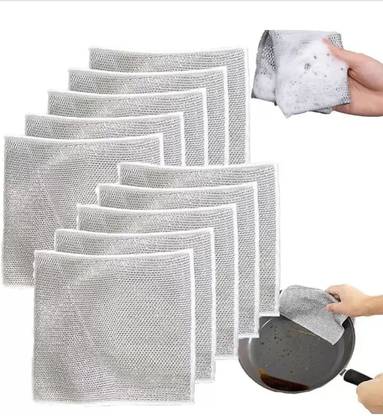 RadhaTex Pack of 24 Double-Sided Non-Scratch Dish Wash Mesh Wire Cloth for Kitchenx24.01 Dishwash Bar