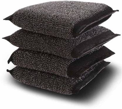 Ruchi Collection Quality Stainless Steel Super Scrub Set Black, Scrub Sponge