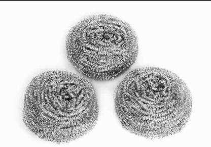 dannu stainless steel scrubber for vessels cleaning (set of 3) silver color Scrub Pad