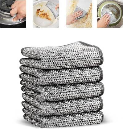 KVA Pack of 5 Dishwashing Scrub/ Steel WIre Cloth Pads CCX5.270 Scrub Pad