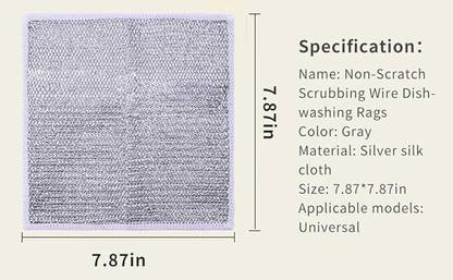 bazler Pack of 5 Stainless Steel Wire Cloth Dish Washing Scrub Pad cC*5.174 Dishwash Bar