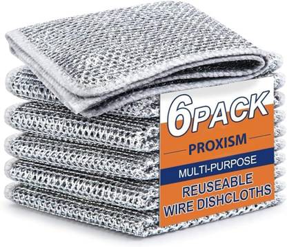 Hutsy Wire Dish Cloth Cleaning Cloth Scrubber for Utensils,Non Scratch Dish Wash Cloth Scrub Pad