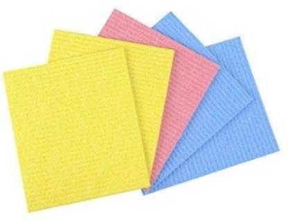 Kuisner Home Cleaning, Carwash, Dishwasher Safe and Reusable Cellulose Wipes (set of 5) Sponge Wipe