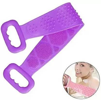 Fleeto Silicone Body Scrubber Belt, Double Side Shower Exfoliating Scrub Pad (Medium) Scrub Pad