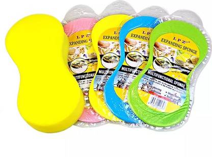 Leplion Expanding Super Absorbent Cleaning Sponge, for Multipurpose Cleaning Scrub Sponge, Sponge Wipe, Scrub Pad
