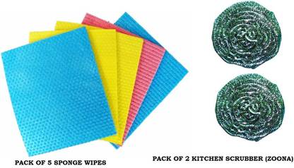PITRADEV Scrb_71 Sponge Wipe, Stainless Steel Scrub