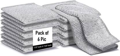 RBGIIT Multipurpose Dish Washing Rags,Wire Cleaning Cloth, Wire Dish Towels for Sink K1 Wet and Dry Steel Cleaning Cloth