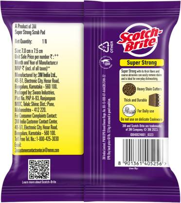 Scotch-Brite Super Strong Scrub Pad 7x7.5 cm Scrub Pad
