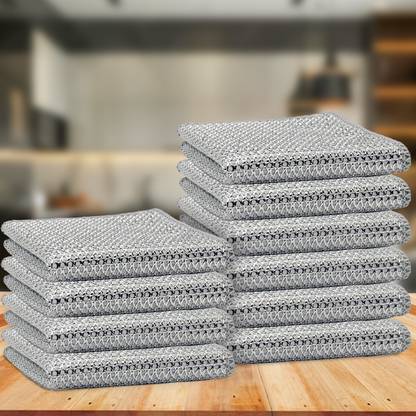 Sunvibe Multipurpose Steel Wired Non Scratch Dish Wash Scrubber Cloth for Utensils Scrub Pad