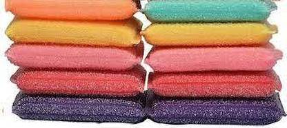 QWGPT non scratch scouring pad FOAM [ SPONGE ] 12PCS Scrub Sponge