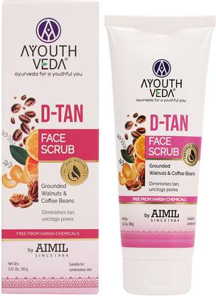 Ayouthveda D-Tan Face Scrub With Grounded Walnuts Scrub