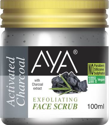 AYA Activated Charcoal Exfoliating Face Scrub, Scrub