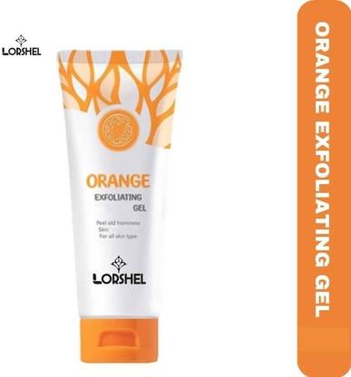 LORSHEL 1 pc Whitening Orange Exfoliating Gel for Skin Lightening - Fades Dark Spots Scrub