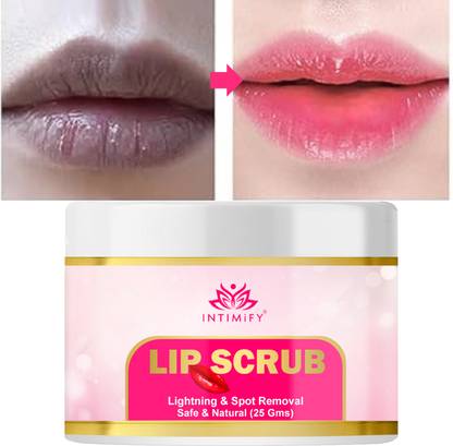 INTIMIFY Lip Scrub For Dark Lips, Lip Lightening & Brightening For Women & Men Scrub