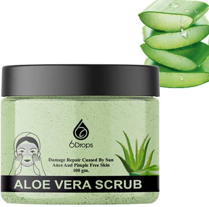 6Drops Moisturizing Aloe Vera Face and Body  Scrub