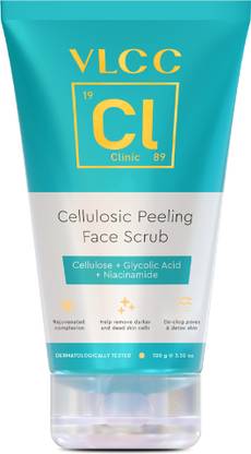 VLCC Clinic Cellulosic Peeling Face Scrub | Weekly exfoliation for dead skin cells and oil Scrub