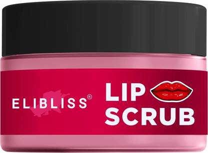 ELIBLISS Strawberry Lip Exfoliating Scrub for Dark, Dry & Chapped Lips Scrub