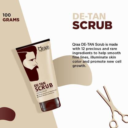 Qraa De-Tan Scrub, Essential For Men (Pack of 2) Scrub