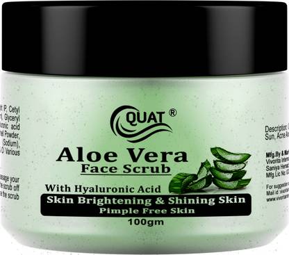 QUAT 100% natural Aloe Vera Scrub Revitalizing Skin Whitening Face Scrub for Glowing Skin for both Women&Men Scrub