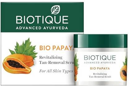 BIOTIQUE PAPAYA TAN REMOVAL FACE SCRUB 75 GM PACK OF 1 Scrub