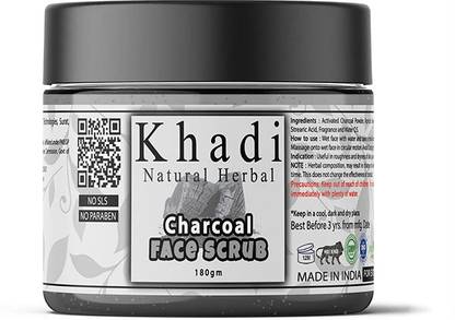khadi natural herbal Charcoal Face Scrub 180gm Scrub