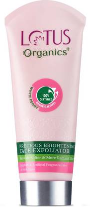 Lotus Organics+ Precious Brightening Face Exfoliator | Gentle For Soft & Radiant Skin Scrub