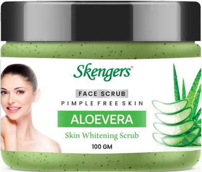 skengers Aloe vera Face Scrub for Glowing Skin, With Vitamin C Scrub
