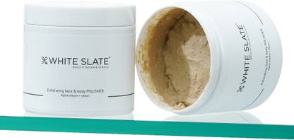 WHITE SLATE Alpha arbutin + Ubtan Exfoliating Face & Body Polisher Scrub