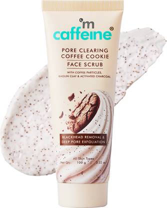 mCaffeine Coffee Cookie Face Scrub - Remove Blackheads, Detan & Glow with Walnut Scrub