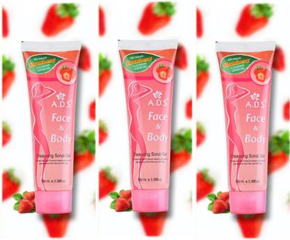 ads Face And Body Cleansing Strawberry  Scrub