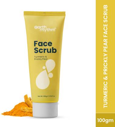 Earth Rhythm Face Scrub with Turmeric & Prickly Pear | Detoxify, Removes Grime, Unclogs Pores Scrub
