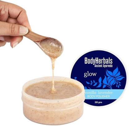 BodyHerbals Glow Body Polisher, Vanilla Lavender Scrub