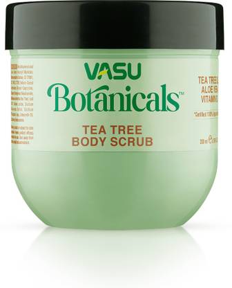 VASU Botanicals Tea Tree Body Scrub For Acne & Pimple, Prevent Breakouts & Blemishes Scrub