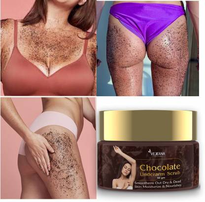 vexana Chocolate Scrub Dark Face , Body & Bikini area Brightening Skin Scrub