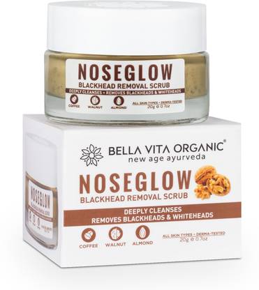 Bella vita organic Nose Glow Scrub Cream For Black Head Removal & Skin Brightening and Hydration Scrub