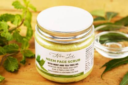 nature leaf Neem Face Scrub with Mint and Tea Tree Oil Scrub