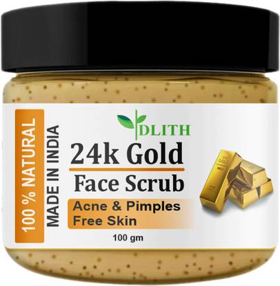 DLITH 24K Gold Scrub Skin Care Acne & Pimples Free Skin  Scrub
