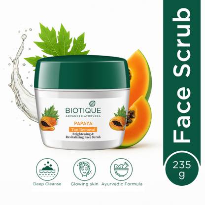 BIOTIQUE Bio Papaya Revitalizing Tan-Removal Scrub 235Gm Scrub