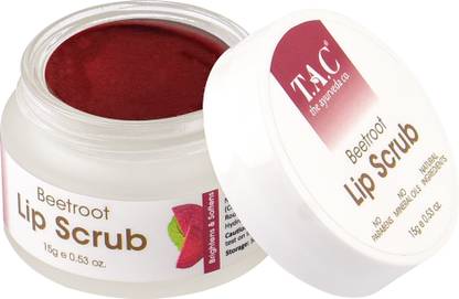 TAC - The Ayurveda Co. Beetroot Lip Scrub for Dark, Dry & Chapped Lips, Reduces Lip Pigmentation Scrub