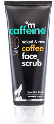 mCaffeine Face Scrub for D Tan, Helps in Skin Brightening and Remove Blackheads Scrub